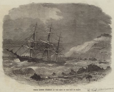 Wreck of the Underley at the Back of the Isle of Wight by Edwin Weedon